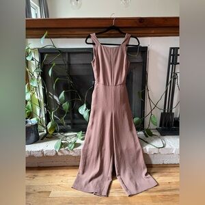 Aritzia Wilfred Dusty Rose Écoulement Jumpsuit in Japanese Crepe